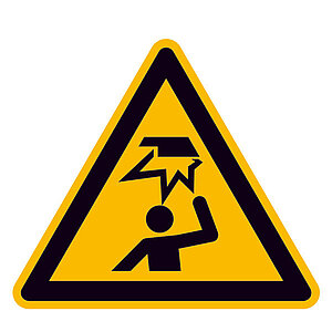 Warnschild | Warnung vor Hindernissen im Kopfbereich