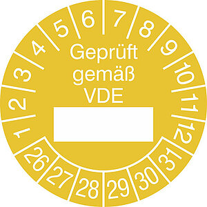 Prüfplakette | Geprüft gemäß VDE