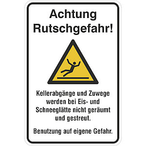 Warn-Kombischild | Achtung Rutschgefahr 50.2118 Warn-Kombischild | Achtung Rutschgefahr