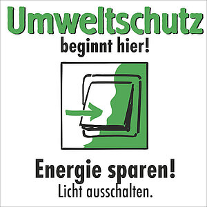 Etiketten - Umweltschutz beginnt hier | Energie sparen, Licht ausschalten