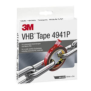 3M VHB Tape 4941P doppelseitiges Klebeband | Maße (LxB): 3,0 m x 1,9 mm, Farbe: grau 3M3054 3M VHB Tape 4941P doppelseitiges Klebeband | Maße (LxB): 3,0 m x 1,9 mm, Farbe: grau