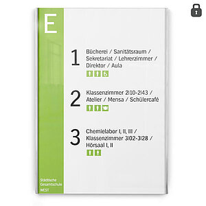 LITE Secure Infotafel A3 Hochformat | stilvolle Beschilderung aus Acrylglas und Edelstahl mit Einlagensicherung LT2050 LITE Secure Infotafel A3 Hochformat | stilvolle Beschilderung aus Acrylglas und Edelstahl mit Einlagensicherung