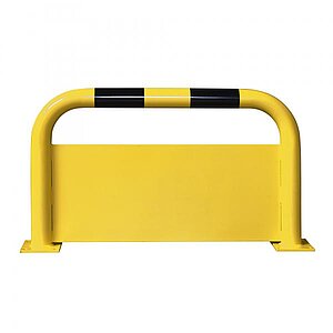 Rammschutzbügel gelb/schwarz | (BxH) 100,0 x 60,0 cm, mit Unterfahrschutz, zum Aufdübeln