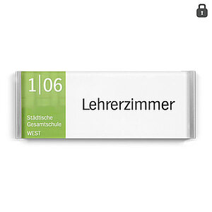 LITE Secure Türschild | stilvolle Beschilderung aus Acrylglas und Edelstahl mit Einlagensicherung LT2009 LITE Secure Türschild | stilvolle Beschilderung aus Acrylglas und Edelstahl mit Einlagensicherung
