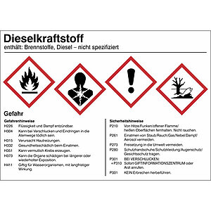 Gefahrstoffetikett | Dieselkraftstoff