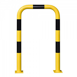 Rammschutzbügel Stahl | (BxH) 75,0 x 120,0 cm, zum Aufdübeln, gelb/schwarz