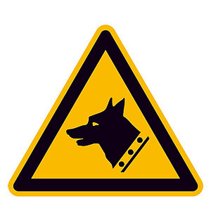 Warnschild | Warnung vor Wachhund