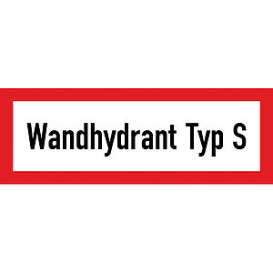 Hinweisschild für die Feuerwehr | Wandhydrant Typ S 21.2588 Hinweisschild für die Feuerwehr | Wandhydrant Typ S