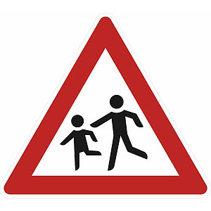 Verkehrsschild | Kinder Aufstellung rechts VZ: 136-10 53.5894 Verkehrsschild | Kinder Aufstellung rechts VZ: 136-10