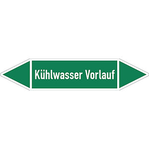 SafetyMarking Rohrleitungspfeil auf Bogen | Kühlwasser Vorlauf 30.4028 SafetyMarking Rohrleitungspfeil auf Bogen | Kühlwasser Vorlauf