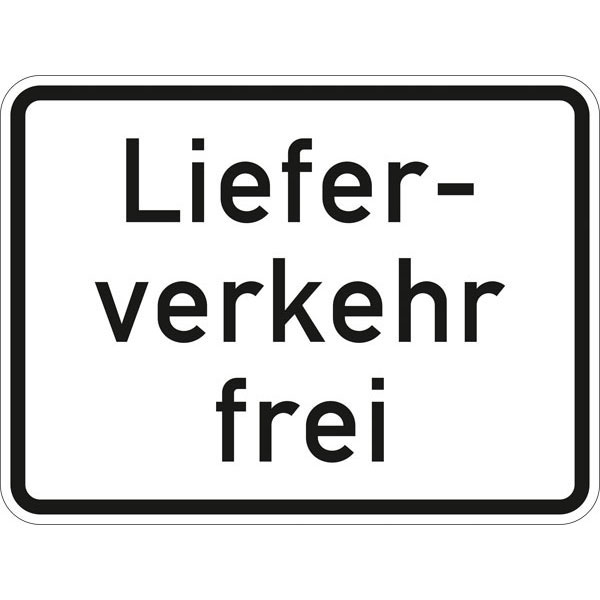 Verkehrszeichen - StVO | Lieferverkehr frei