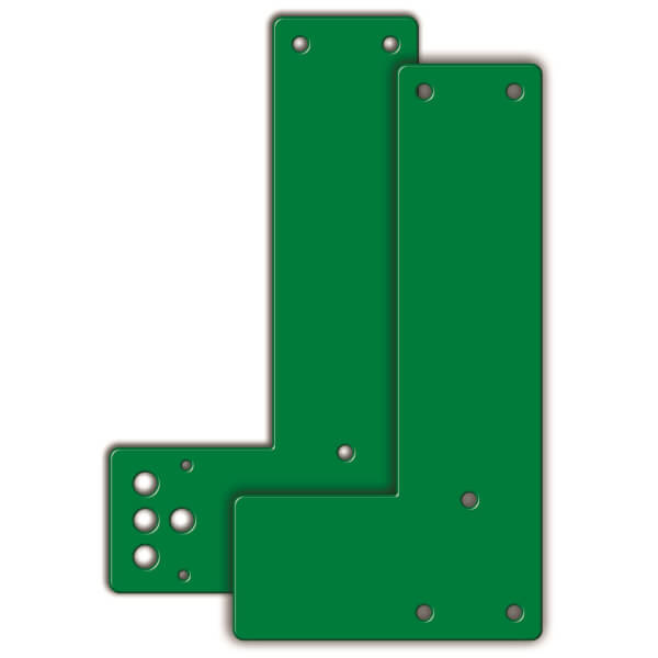 GfS Montagegrundplatte für Schwenk-Türwächter | für die Montage an Glasrahmentüren (lang), winkelform