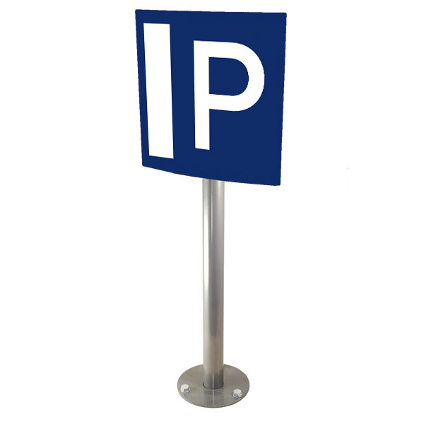 Parkplatzschild Messenger | plan, blau /weiß