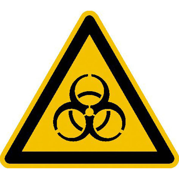 Warnschild auf Bogen | Warnung vor Biogefährdung