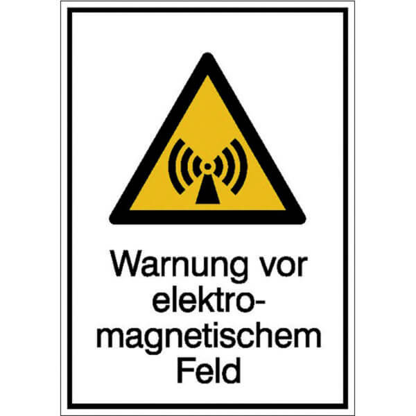 Warn-Kombischild | Warnung vor elektromagnetischem Feld