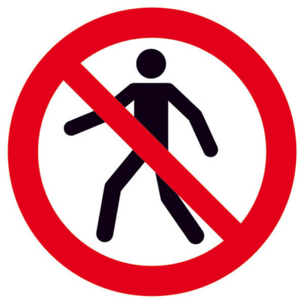 Verbotsschild | Für Fußgänger verboten