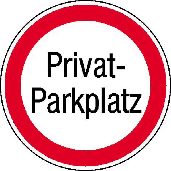 Verbotsschild | Privat-Parkplatz