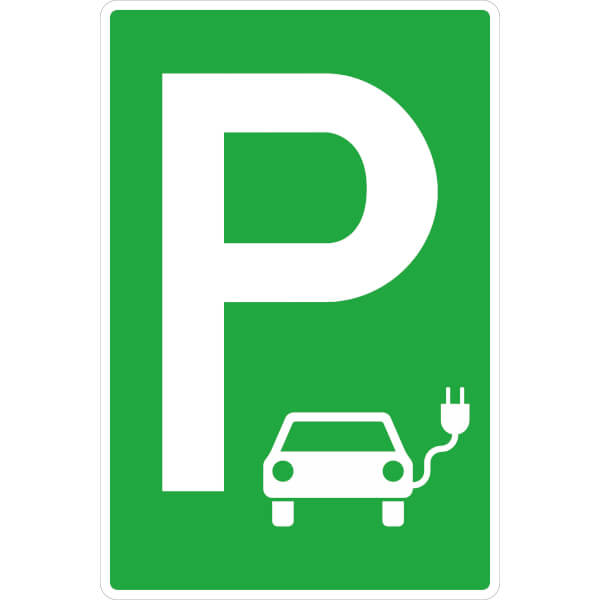 Parkplatzschild | Symbol: P, Text: Elektro-Tankstelle