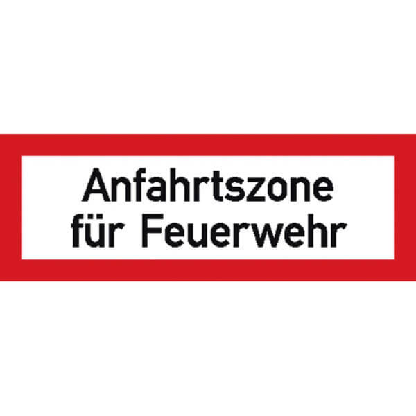 Hinweisschild für die Feuerwehr | Anfahrtszone für Feuerwehr