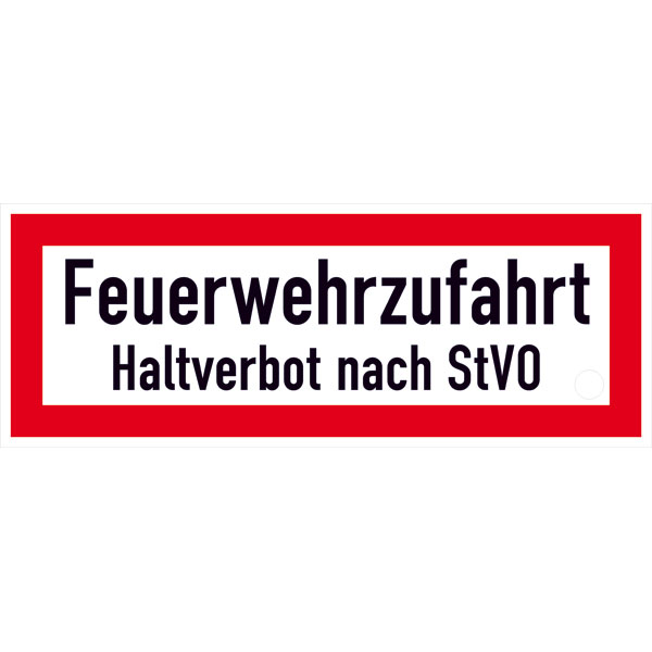 Hinweisschild für die Feuerwehr | Feuerwehrzufahrt Haltverbot nach StVO