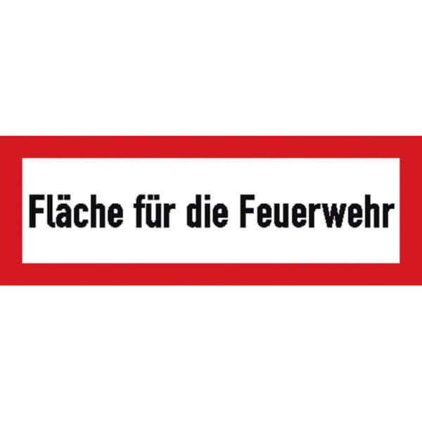 Hinweisschild für die Feuerwehr | Fläche für die Feuerwehr