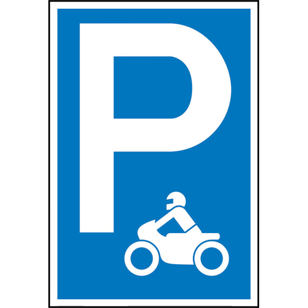 Parkplatzschild | Symbol: P - Motorrad (Symbol)