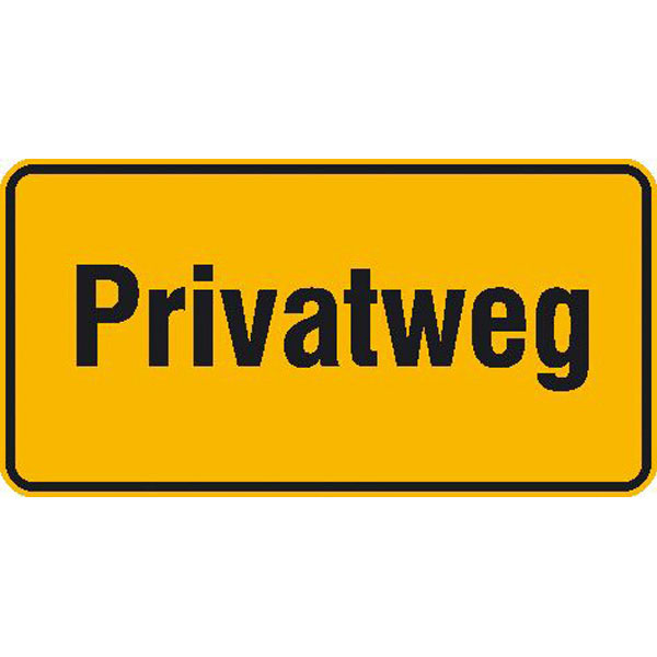 Hinweisschild zur Grundbesitzkennzeichnung | Privatweg