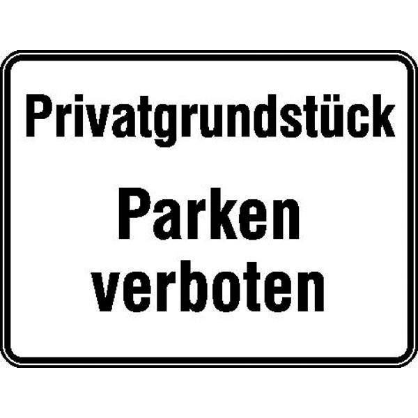 Hinweisschild zur Grundbesitzkennzeichnung | Privatgrundstück - Parken verboten