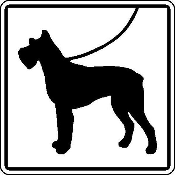 Hinweisschild - Wald- und Freizeitanlagen | Hunde anleinen (Symbolschild)