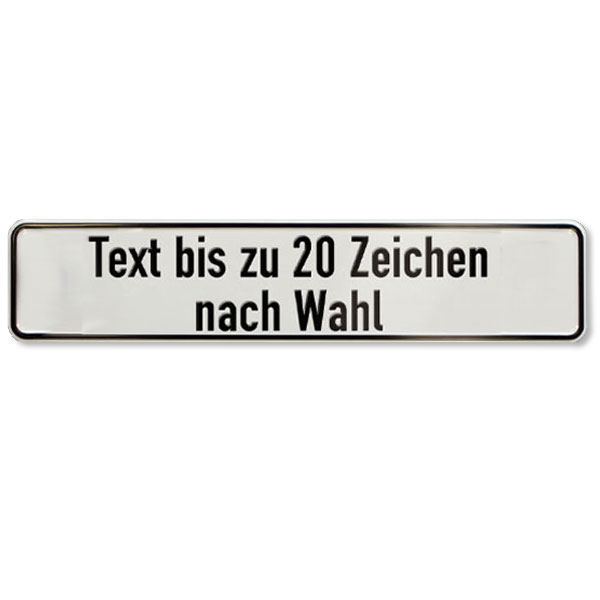 Parkplatzschild | mit max. 20 Zeichen Text nach Wahl