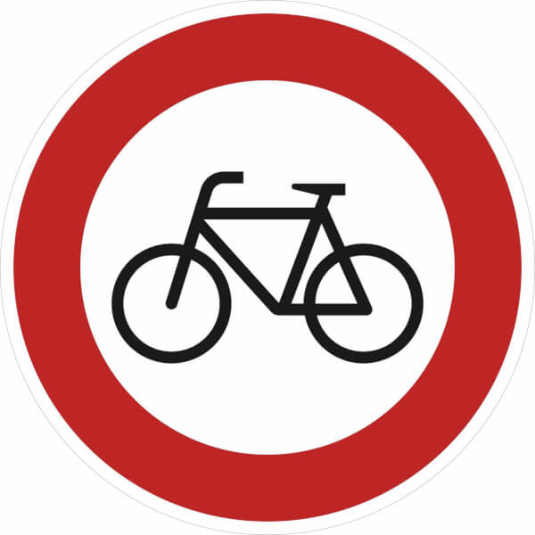 Verkehrsschild | Verbot für Radfahrer VZ: 254