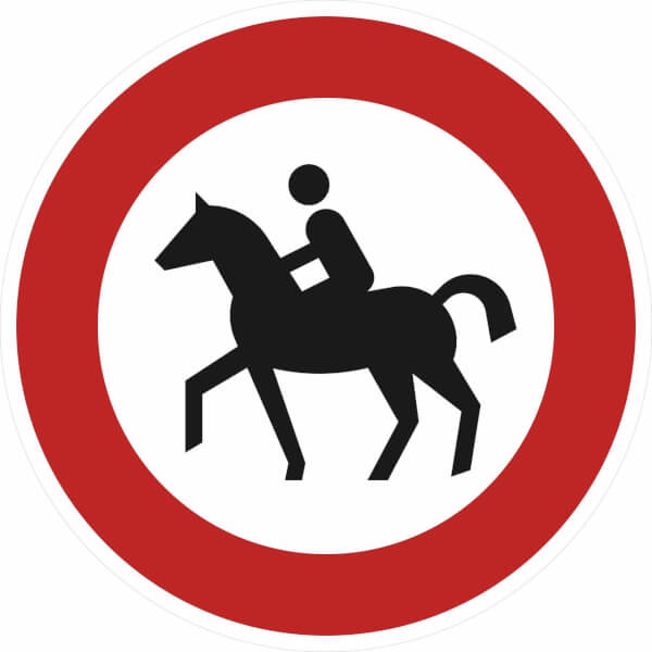 Verkehrsschild | Für Reiter verboten VZ: 258