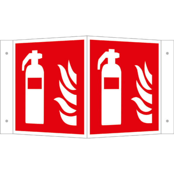 Brandschutzschild - Winkel - langnachleuchtend | Feuerlöscher