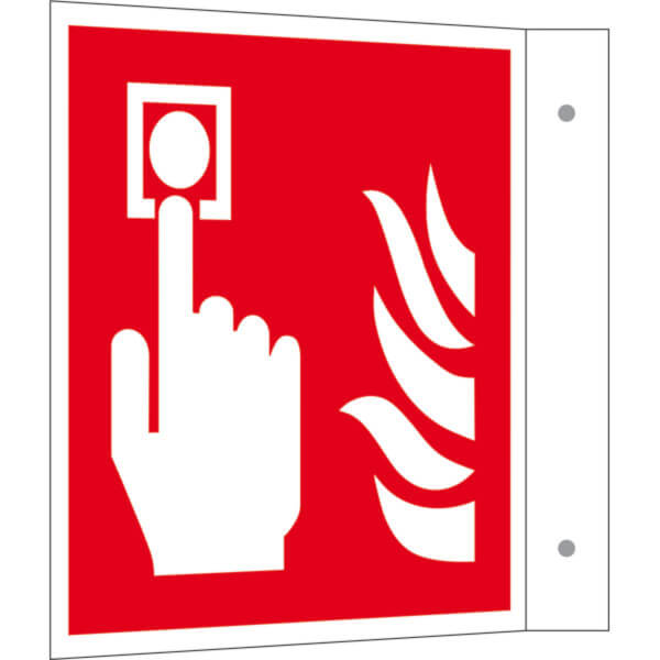 Brandschutzschild - Fahne - langnachleuchtend | Brandmelder