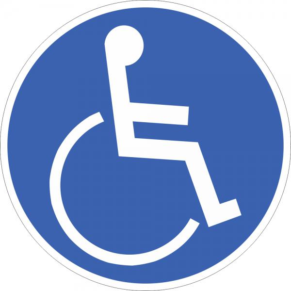 Gebotsschild | Für Rollstuhlbenutzer