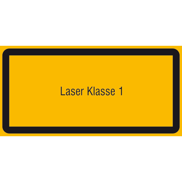 Warn-Zusatzschild - Laserkennzeichnung | Laser Klasse 1