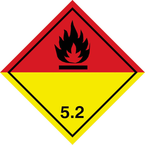 SafetyMarking Gefahrzettel nach ADR | Klasse 5.2, Organische Peroxide