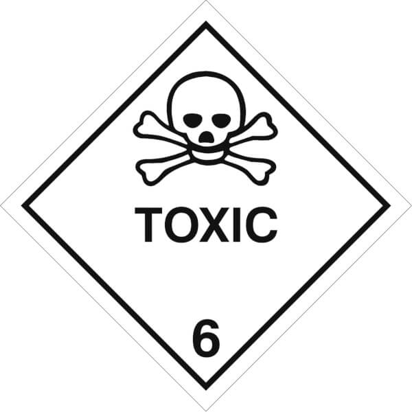 SafetyMarking Gefahrzettel nach ADR | Klasse 6.1, Giftige Stoffe Toxic