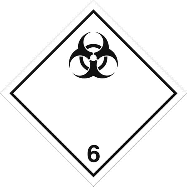 SafetyMarking Gefahrzettel nach ADR | Klasse 6.2, Ansteckungsgefährliche Stoffe
