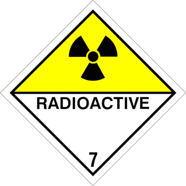 SafetyMarking Gefahrzettel nach ADR | Klasse 7D, Radioaktive Stoffe
