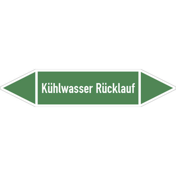 SafetyMarking Rohrleitungspfeil | Kühlwasser Rücklauf