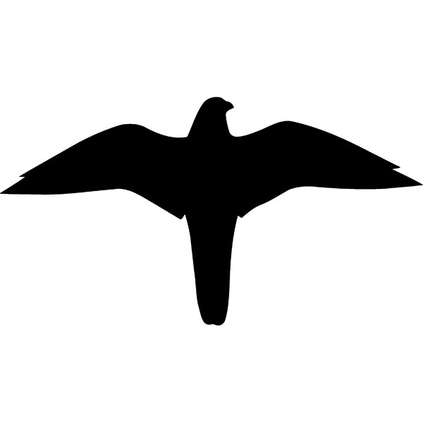 Aufkleber zum Vogelschutz | Symbol -Falke-