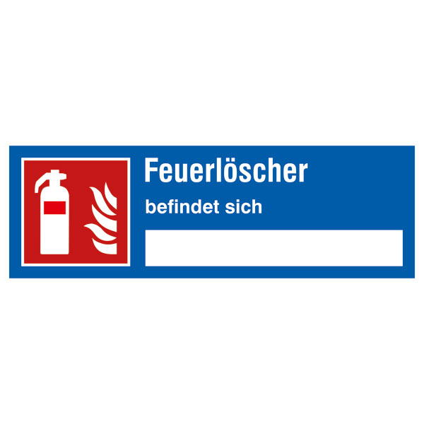 Brandschutz-Hinweisschild | Feuerlöscher befindet sich ...
