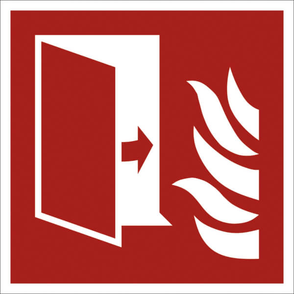Brandschutzschild - langnachleuchtend | Brandschutztür