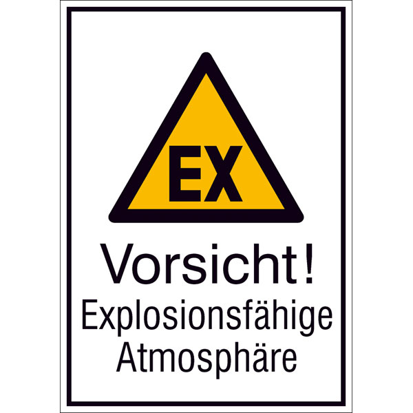Warn-Kombischild | Vorsicht! Explosionsfähige Atmosphäre