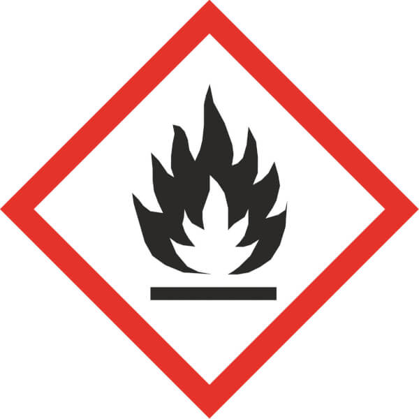 GHS-Gefahrensymbol 02 Flamme | Gefahrstoffetikett, selbstklebend