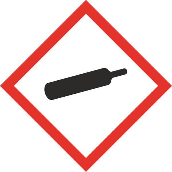 GHS-Gefahrensymbol 04 Gasflasche | Gefahrstoffetikett Folie selbstklebend