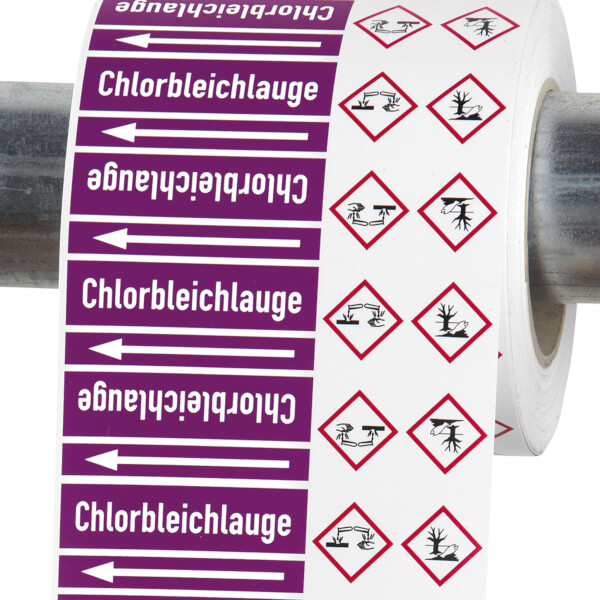 Markierungsband - Rohrleitungskennzeichnung - | Ausführung AG 1 - für Gruppe 4,5,8,9