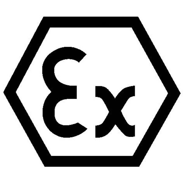 Etiketten auf Bogen - Kennzeichnung elektrische Betriebsmittel | Ex (Explosionsgeschützt / sechseckig)