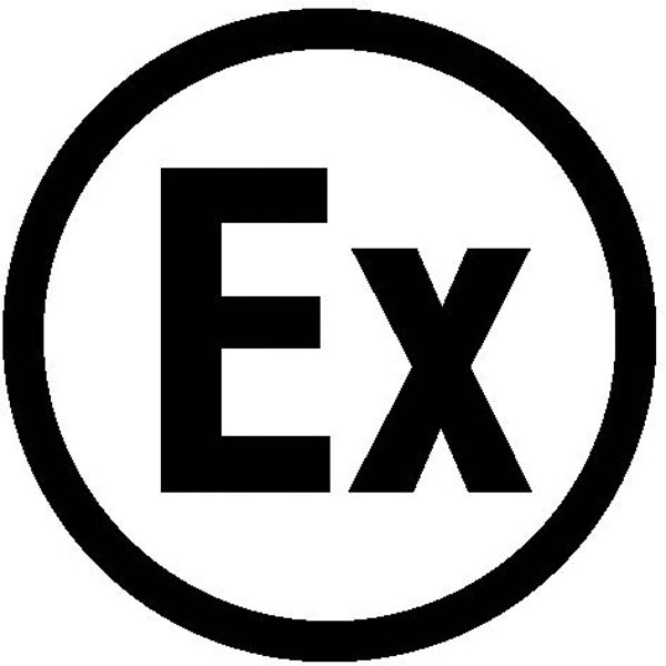 Etiketten auf Bogen - Kennzeichnung elektrische Betriebsmittel - | Ex (Explosionsgeschützt / rund)